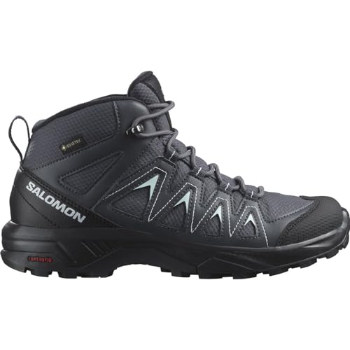 Salomon X Braze Mid Gore-Tex Damen Wander Wasserdichte Schuhe, Hiking-Basics, Sportliches Design, Vielseitiger Einsatz, Ebony, 42 von Salomon