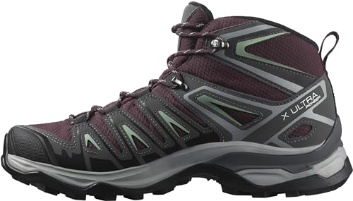 Salomon X Ultra Pioneer Mid Gore-Tex Damen Wanderschuhe, Alle Wetterbedingungen, Sicherer Fußhalt, Stabil und gedämpft, Wine Tasting, 36 2/3 von Salomon