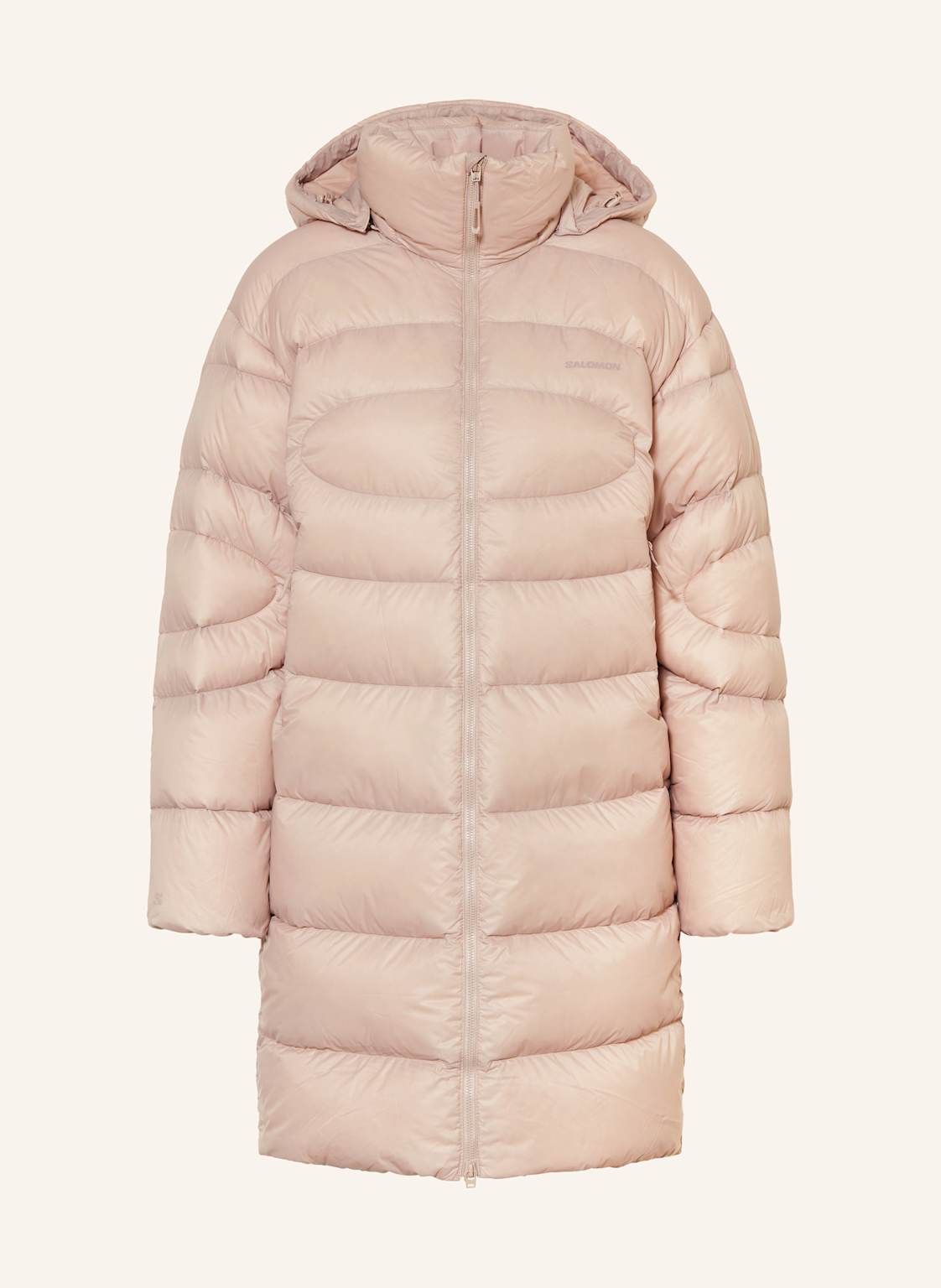 Salomon Daunenmantel Outline Novelty Mit Abnehmbarer Kapuze weiss von Salomon