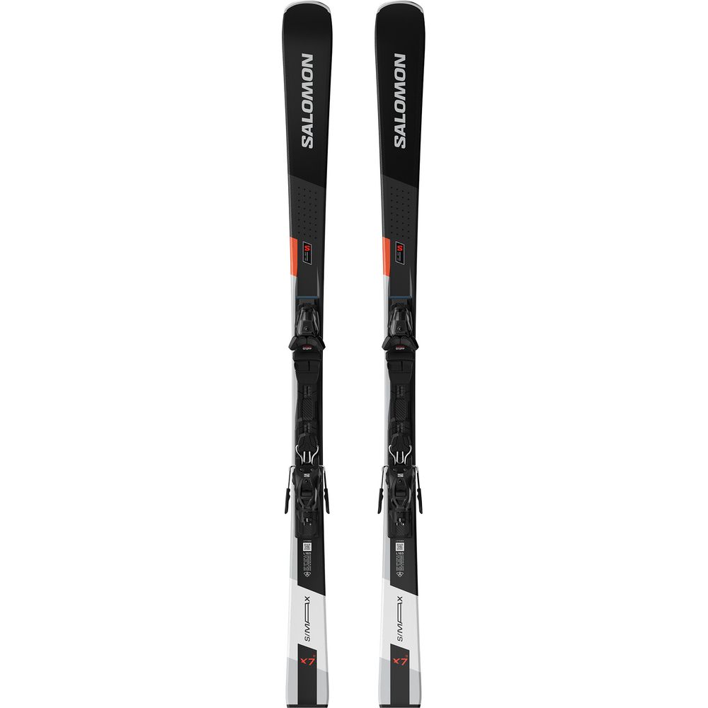 Salomon E S/MAX X7 TI + M10 GW L80 Ski und Bindung black neon red chrome 165 cm von Salomon