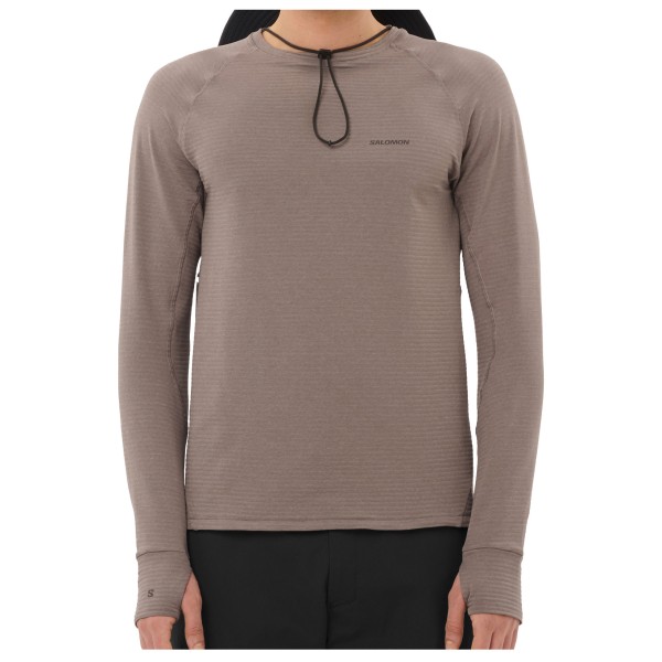 Salomon - Essential Lightwarm CN - Fleecepullover Gr L braun von Salomon