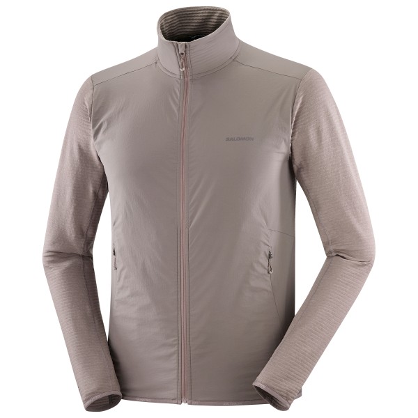 Salomon - Essential Lightwarm Hybrid - Fleecejacke Gr M braun/grau von Salomon