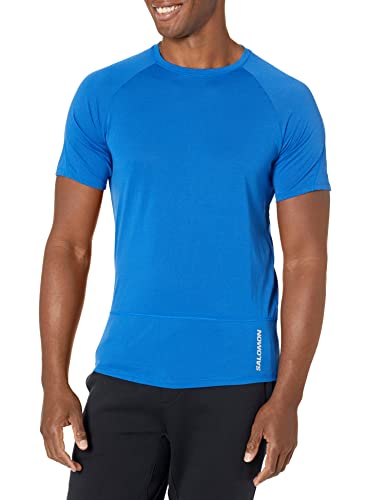 Salomon Herren Cross Run T-Shirt, Nautical Blue, Mittel von Salomon