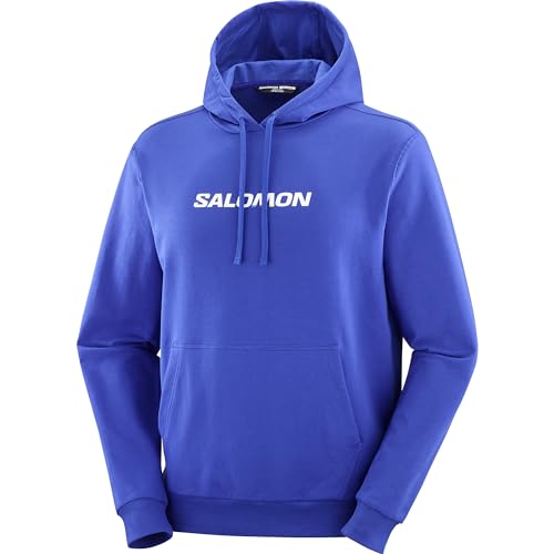 Salomon Herren Logo-Performance Kapuzenpullover, Mehrfarbig (Surf The Web), Medium von Salomon