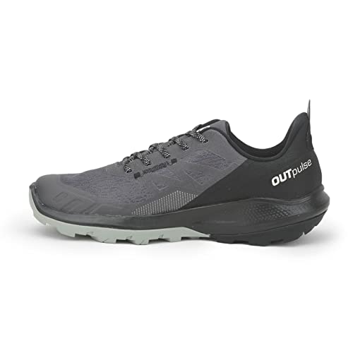 Salomon Herren Outpulse Gore-tex Hiking Shoes for Men Kletterschuh, Magnet/Schwarz/Schmiedeeisen, 46 EU von Salomon