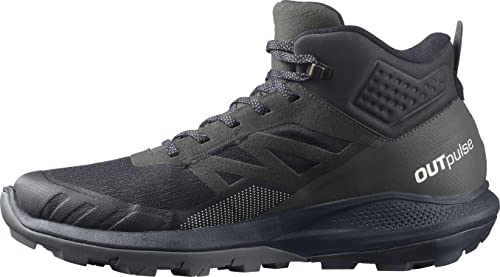 Salomon Herren Outpulse Mid GTX Kletterschuh, Black Ebony Vanilla Ice, 40 2/3 EU von Salomon