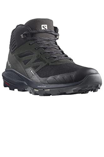 Salomon Herren Outpulse Mid GTX Kletterschuh, Schwarz/Ebenholz/Vanilla Ice, 48 EU von Salomon