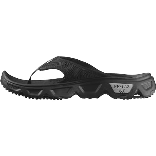 Salomon Reelax Break 6.0 Herren Erholungsschuhe, Gepolsterte Stabilität, Nahtloser Fußhalt, Geringes Gewicht, Black, 42 2/3 von Salomon