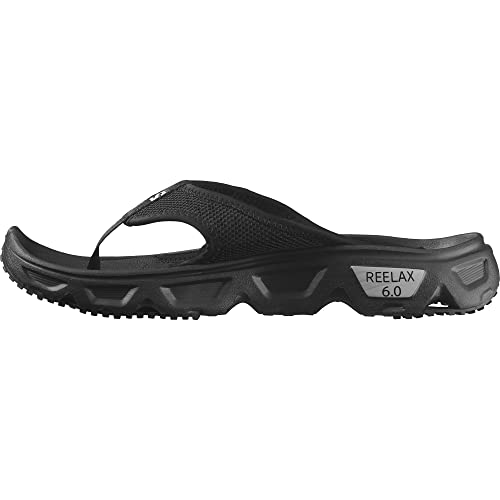 Salomon Herren Reelax Break 6.0 Slipper, Black Black Alloy, 42 2/3 EU von Salomon