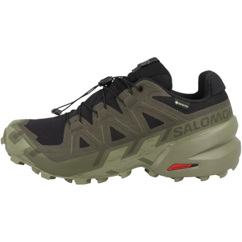 Salomon Herren Speedcross 6 Running Shoes, Schwarz/Torf/Dunkles Flechtengrün, 42 EU von Salomon