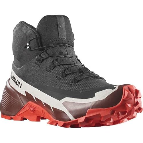 SALOMON Herren Schuhe Cross Hike Mid GTX 2 Sneaker, Black Bitter Chocolate Fiery Red, 49 1/3 EU von Salomon