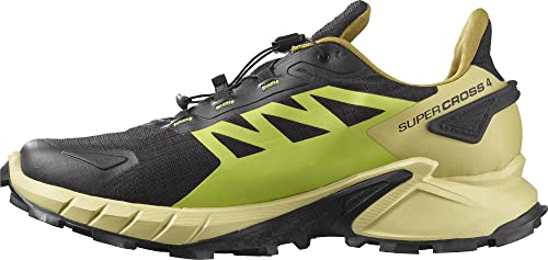 SALOMON Herren Shoes Supercross 4 GTX Laufschuhe, Mehrfarbig (Black Leek Green Acid Lime), 44 EU von Salomon