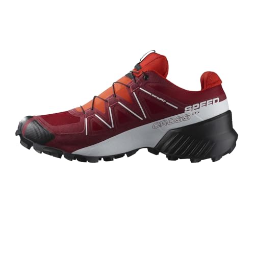 Salomon Speedcross Gore-Tex Wasserdichte Herren Trail-Laufschuhe,Wetterschutz,Aggressiver Grip,Red Dahlia,40 ⅔ von Salomon