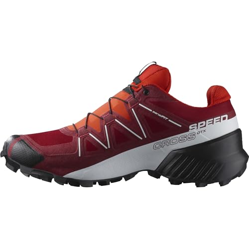 Salomon Speedcross Gore-Tex Wasserdichte Herren Trail-Laufschuhe,Wetterschutz,Aggressiver Grip,Red Dahlia,44 ⅔ von Salomon