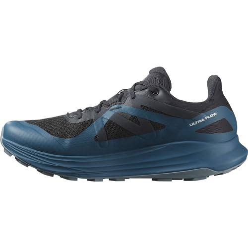 Salomon Ultra Flow Gore-Tex Wasserdichte Herren Trail-Laufschuhe,Wetterfest,Dämpfung von der Straße bis auf die Trails,Black,41 ⅓ von Salomon