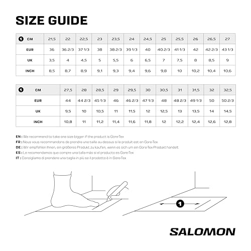 Salomon Wander Gore-Tex Wasserdichte Herren Trailrunning- und Wanderschuhe,Outdoor-bereit,Komfort durch Dämpfung,Black,44 von Salomon