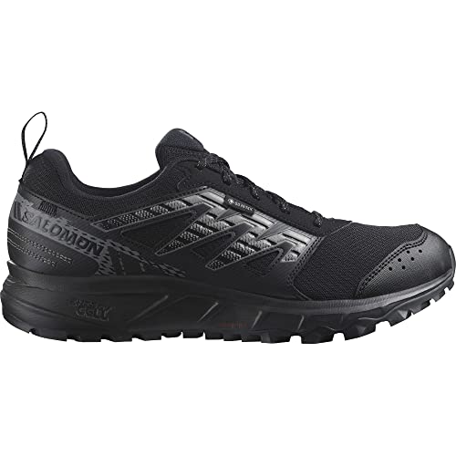 Salomon Wander Gore-Tex Herren Trail Running Wasserdichte Schuhe, Outdoor-bereit, Komfort durch Dämpfung, Sicherer Fußhalt, Black, 40 2/3 von Salomon