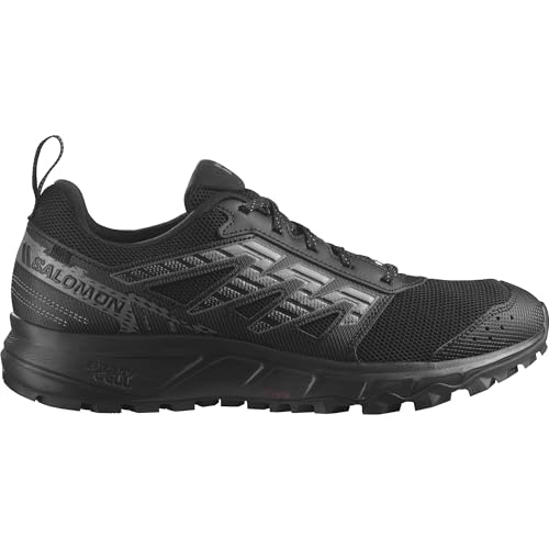 Salomon Wander Herren Trail Running Schuhe, Outdoor-bereit, Komfort durch Dämpfung, Sicherer Fußhalt, Black, 40 2/3 von Salomon