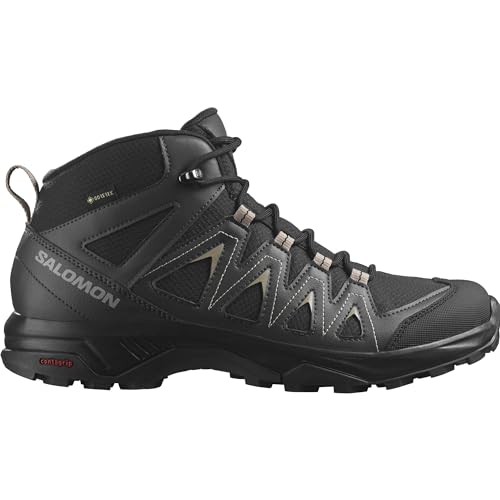 Salomon X Braze Mid Gore-Tex Herren Wander Wasserdichte Schuhe, Hiking-Basics, Sportliches Design, Vielseitiger Einsatz, Black, 40 2/3 von Salomon