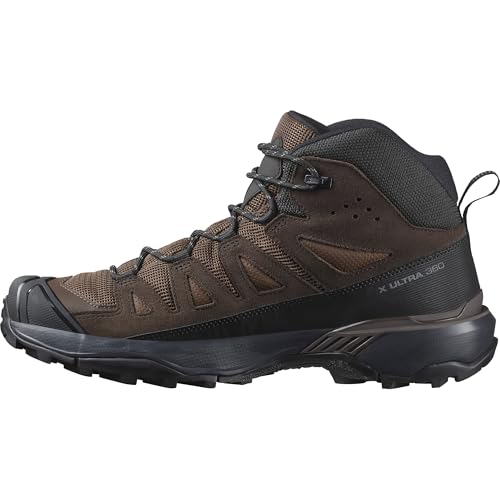 Salomon X Ultra 360 Leather Mid Gore-Tex wasserdichte Herren Wanderschuhe, Outdoor-bereit, Grip, Schutz bei jedem Wetter, Dark Earth, 43 1/3 von Salomon