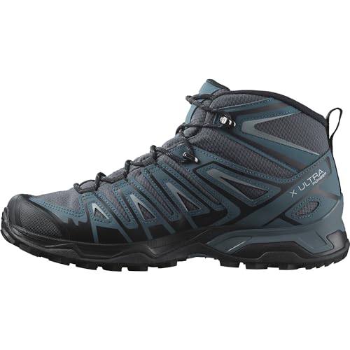 Salomon X Ultra Pioneer Mid Gore-Tex Wasserdichte Herren Wanderschuhe,Alle Wetterbedingungen,Sicherer Fußhalt,Ebony,43 ⅓ von Salomon