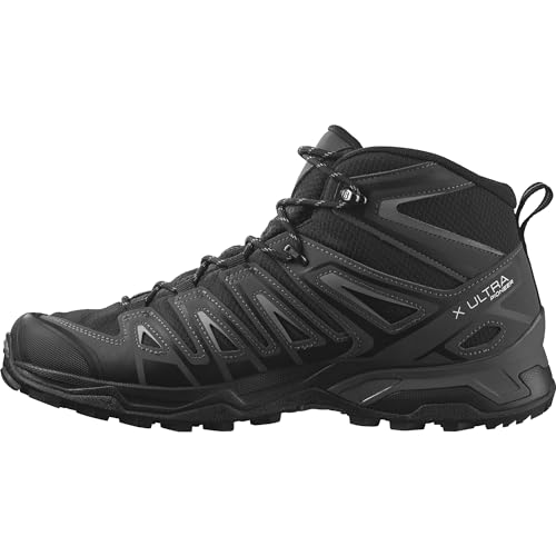 Salomon X Ultra Pioneer Mid Gore-Tex Herren Wanderschuhe, Alle Wetterbedingungen, Sicherer Fußhalt, Stabil und gedämpft, Black, 41 1/3 von Salomon