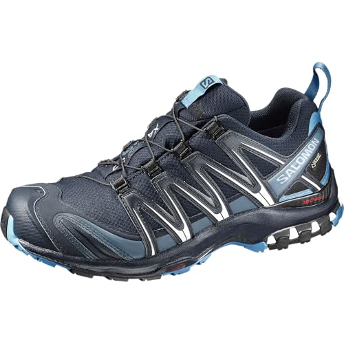 Salomon XA Pro 3D Gore-Tex Herren Trail Running Wasserdichte Schuhe, Stabilität, Grip, Langlebiger Schutz, Navy Blazer, 44 von Salomon