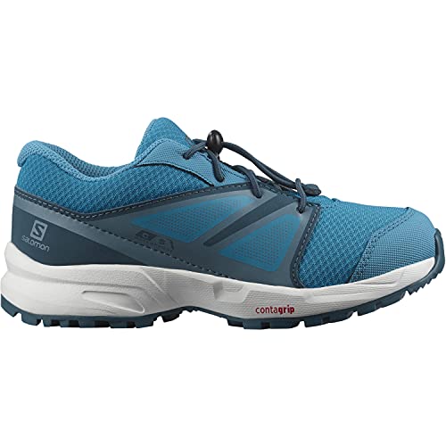 Salomon Sense Climasalomon™ Waterproof (wasserdicht) Kinder Trailrunning-Schuhe, Blau (Barrier Reef/White/Legion Blue), 26 EU von Salomon