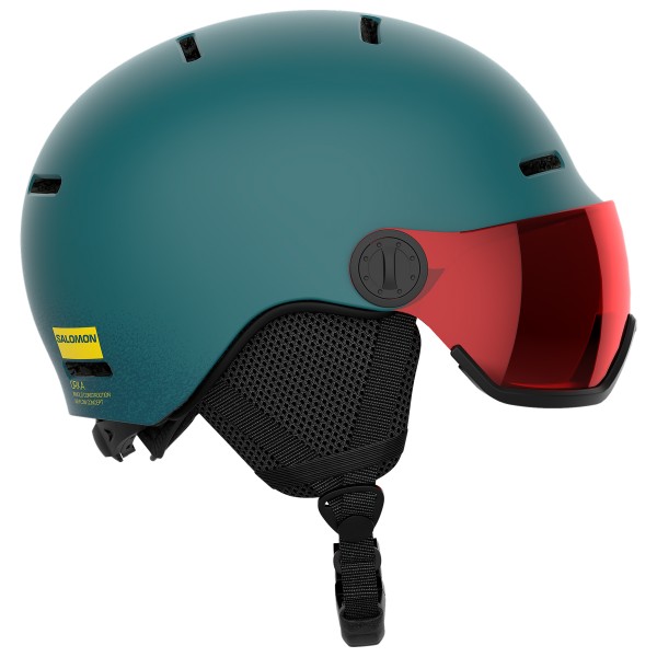 Salomon - Kid's Orka Visor Cat. 2 - Skihelm Gr 53-56 cm - M türkis von Salomon