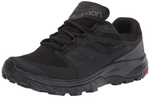 Salomon OUTline Gore-Tex Herren Wanderschuhe, Wasserdicht, Laufschuhähnlicher Komfort, Outdoor-Grip, Haltbarkeit, Schutz, Black, 40 2/3 von Salomon