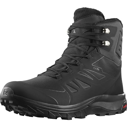 Salomon Outblast Thinsulate™ Climasalomon™ Waterproof (wasserdicht) Herren Winterschuhe, Schwarz (Black/Black/Black), 47 1/3 EU von Salomon