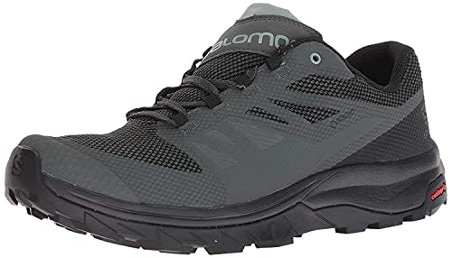 Salomon Outline Gore-Tex (wasserdicht) Herren Trekking- & Wanderschuhe, Grau (Urban Chic/Black/Green Milieu), 42 2/3 EU von Salomon