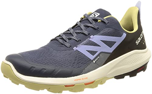 Salomon Outpulse Gore-tex Wanderschuhe für Damen Traillaufschuh, Mood Indigo/Lauch grün/Osterei, 38 EU von Salomon