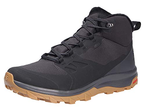 Salomon Outsnap Climasalomon™ Waterproof (wasserdicht) Herren Winterschuhe, Schwarz (Black/Ebony/Gum1a), 44 EU von Salomon