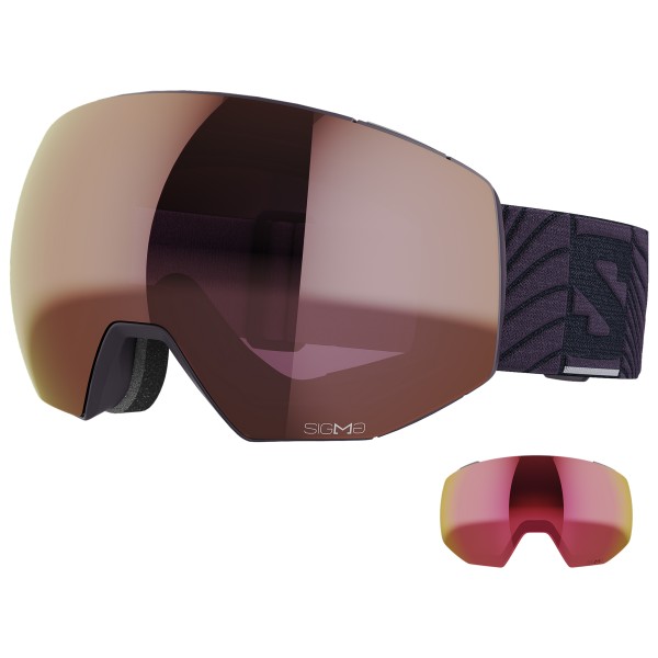 Salomon - Radium Prime Sigma S2 + Poppy Red S2 - Skibrille Gr Large braun von Salomon