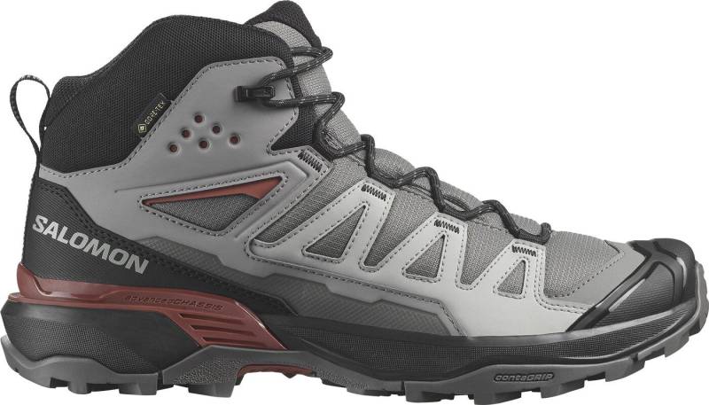 Salomon SHOES X ULTRA 360 MID GTX P PEWTER/BLACK/BURNT HENNA Wanderstiefel von Salomon