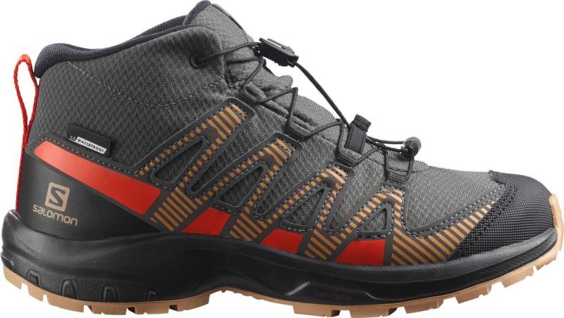 Salomon SHOES XA PRO V8 MID CSWP J Mgnt/Aco MAGNET/ACORN/CHERRY TOMATO Trekkingschuh von Salomon