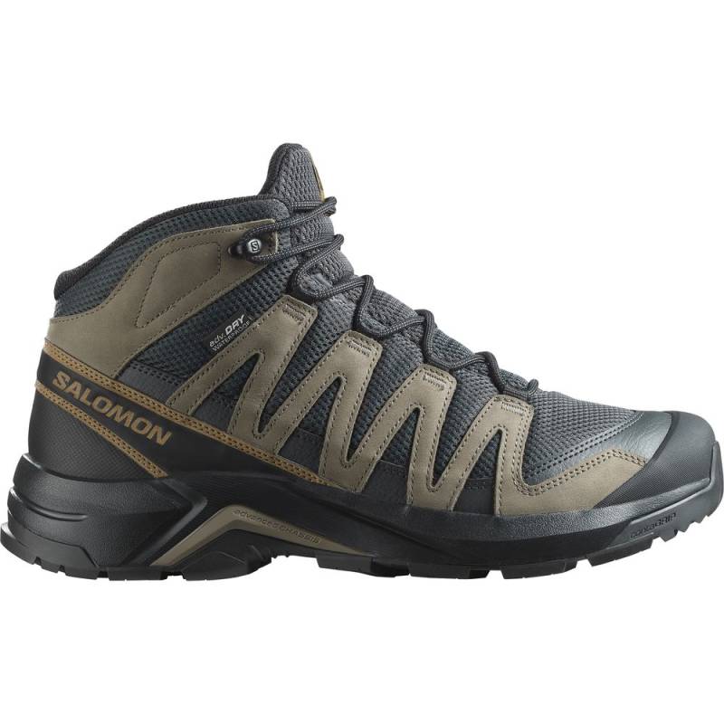 Salomon Shoes X-Adventure Recon Mid GTX  Herren Wanderschuh Asphal/f asphalt falcon coyote brown UK 11 von Salomon