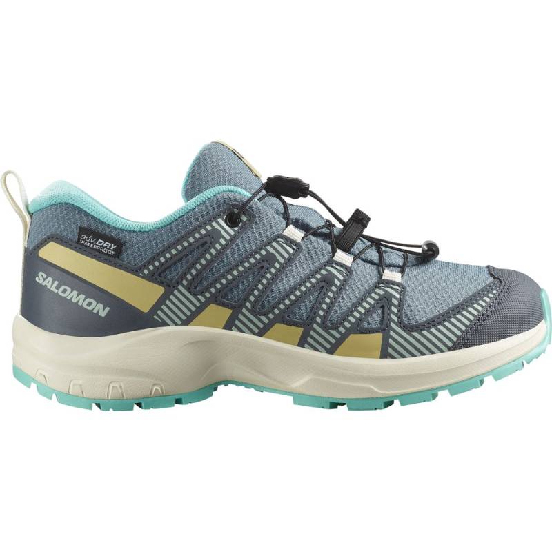 Salomon Shoes XA Pro V8 Waterproof Kinder Trailrunningschuh trooper turbulence aruba blue 38 von Salomon
