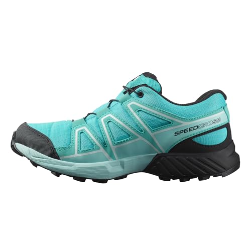 Salomon Unisex Kinder Speedcross Waterproof Hiking Shoe, Blue Curacao Black Iced Aqua, 38 EU von Salomon