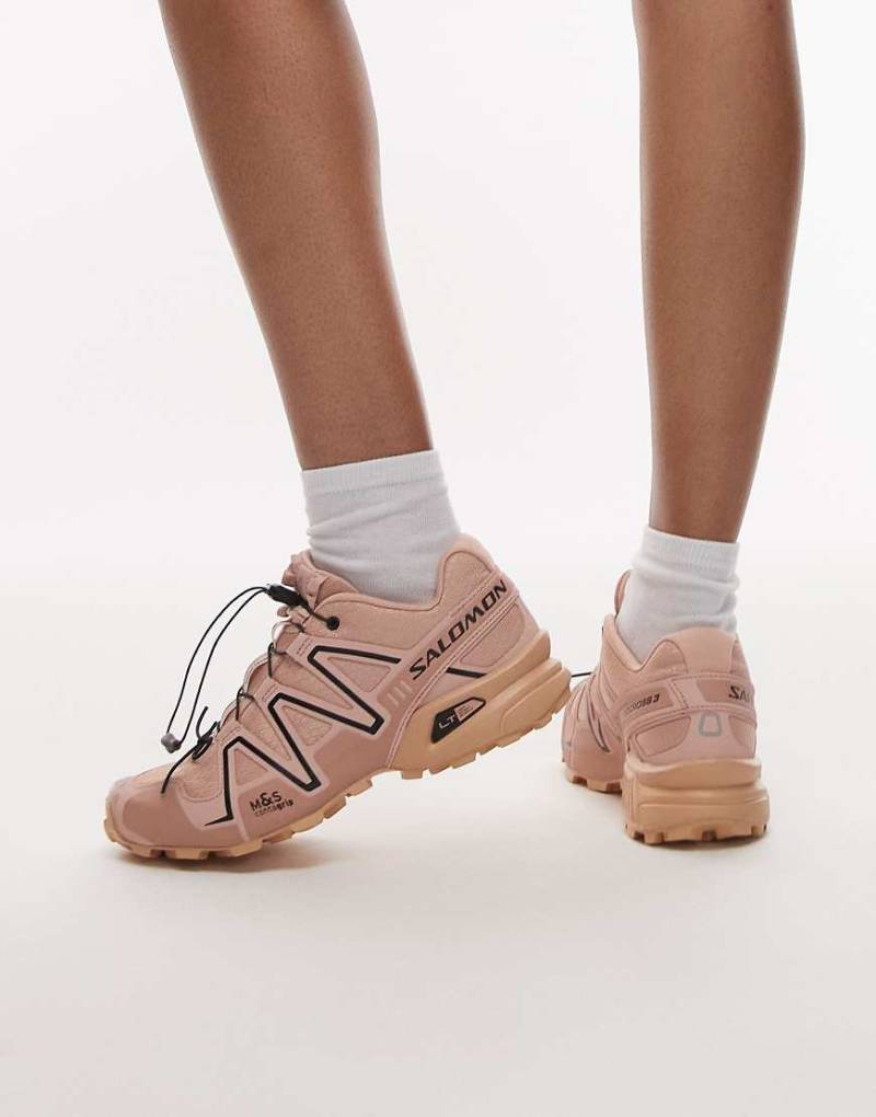 Salomon - Speedcross 3 - Sneaker in Mahagonirosa mit Satin-Finish-Rot von Salomon