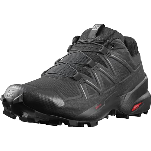 Salomon Speedcross 5 Herren Trail Running Schuhe, Grip, Stabilität, Passform, Black, 48 von Salomon