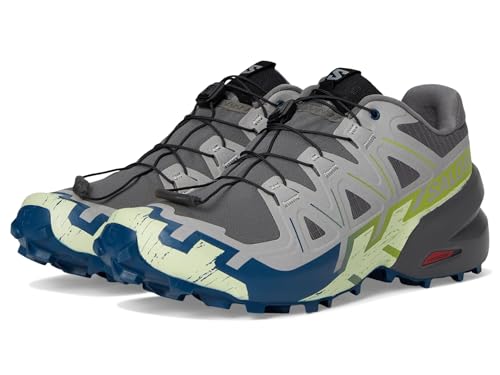 Salomon Speedcross 6 Herren-Sneaker, Castlerock/Lime Cream/Poseidon, 49 1/3 EU von Salomon