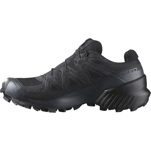 Salomon Speedcross Gore-Tex wasserdichte Damen Trail-Laufschuhe, Wetterschutz, Aggressiver Grip, Präzise Passform, Black, 42 2/3 von Salomon