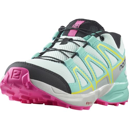 Salomon Speedcross J Unisex Kinderschuhe, Wandern Laufen,Präzise Passform, Grip, Praktischer Komfort, Bleached Aqua, 32 von Salomon