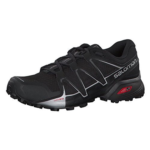 Salomon Speedcross Vario 2 Herren Trail Running Schuhe, Grip auf hartem und weichem Untergrund, Fußhalt, Schutz, Black, 40 2/3 von Salomon