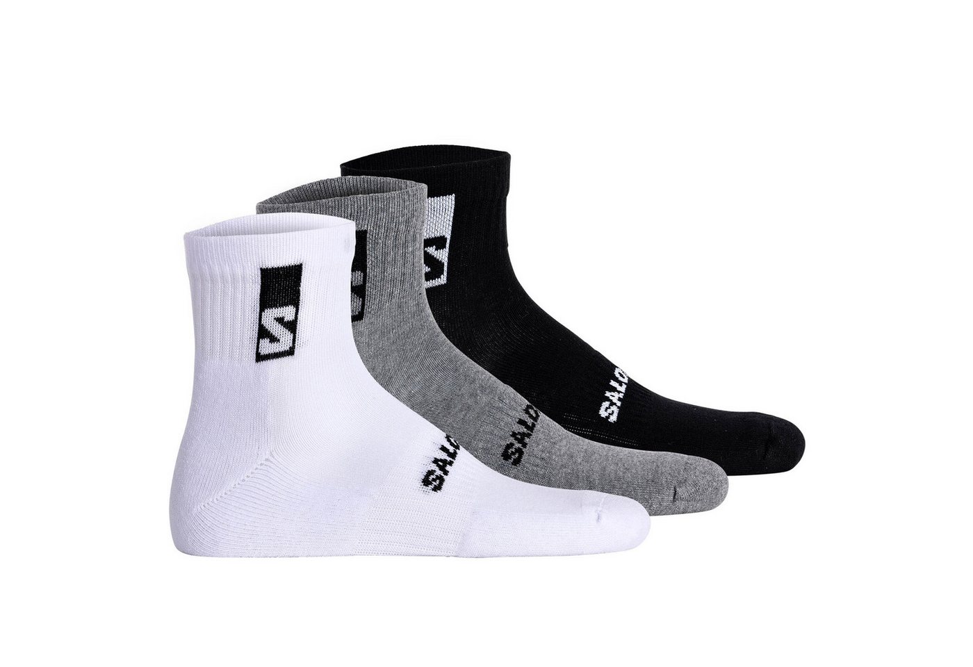 Salomon Sportsocken Unisex Quartersocken, 3er Pack - EVERYDAY ANKLE von Salomon