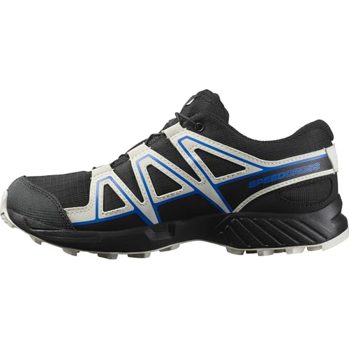 Salomon Unisex Kinder Speedcross Waterproof Hiking Shoe, Black Vanilla Ice French Blue, 32 EU von Salomon