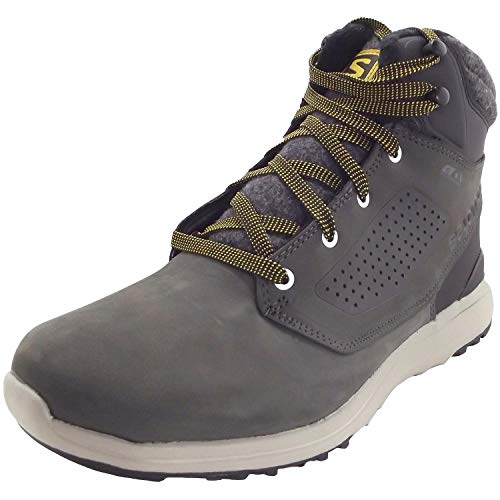 Salomon Herren Wanderschuhe, UTILITY WINTER CS WP, Farbe: Grau (Beluga/Black/Green Sulphur), Größe: EU 45 1/3 von Salomon