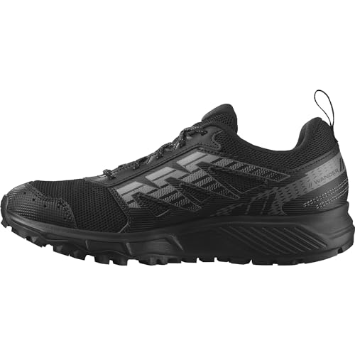 Salomon Wander Herren Trail Running Schuhe, Outdoor-bereit, Komfort durch Dämpfung, Sicherer Fußhalt, Black, 40 von Salomon